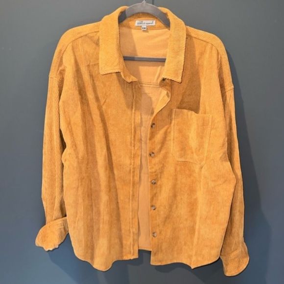 Corduroy Button Down Shacket - Picture 6 of 8